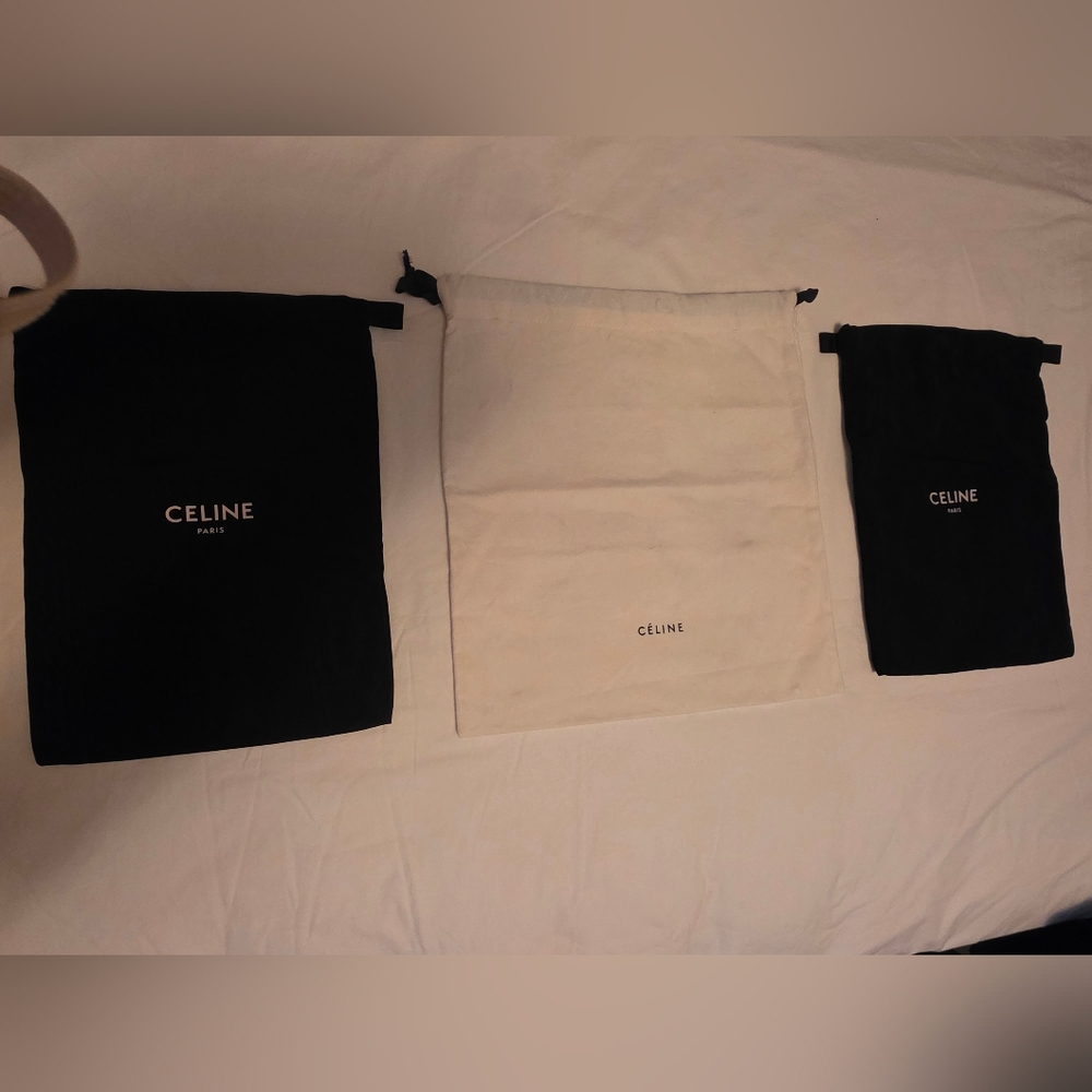 CELINE
Authentic Celine Dust Bags – Set of 3 (Handbag + 2 Shoe Bags)